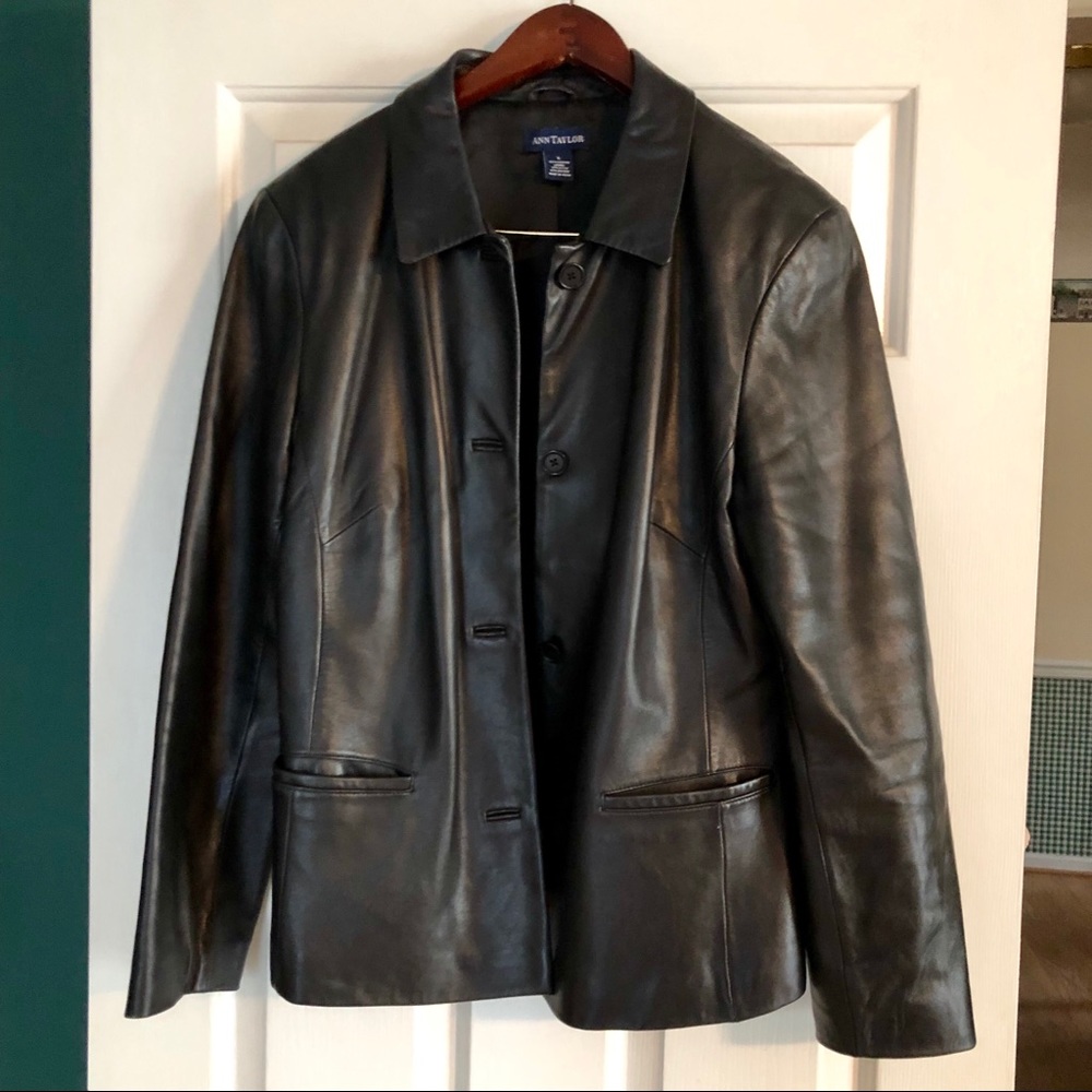 Ann Taylor Leather Coat
